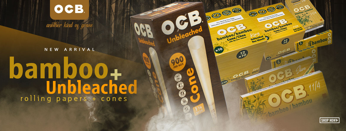OCB Bamboo Unbleached Rolling Papers and Cones