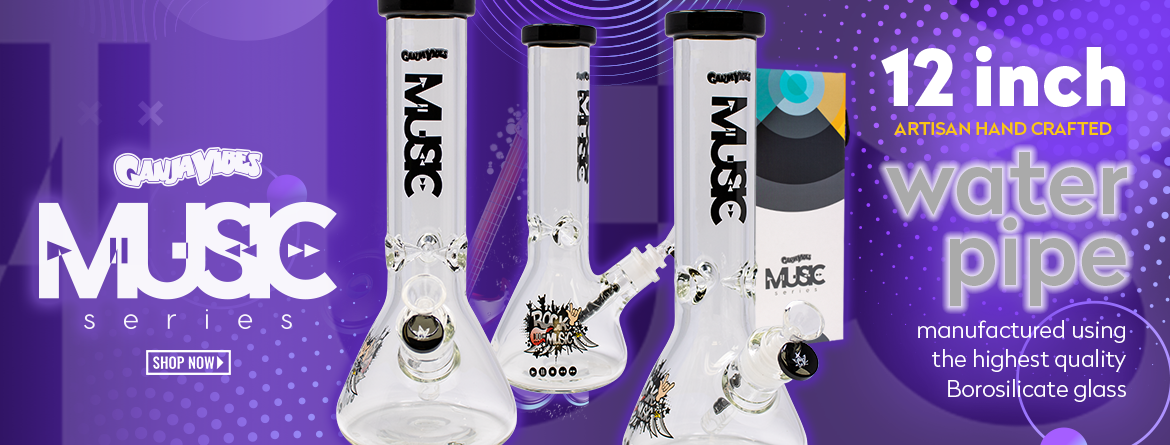12 INCHES GANJAVIBES MUSIC SERIES GLASS BONG