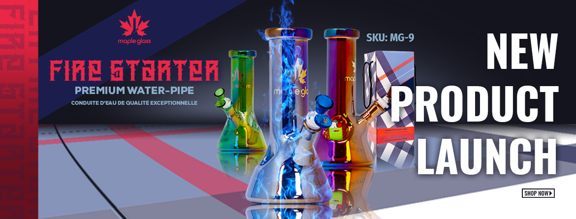 Fire Starter Beaker Bong 9 Inches By Maple Glass