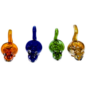 ASSORTED CAT GLASS PIPES