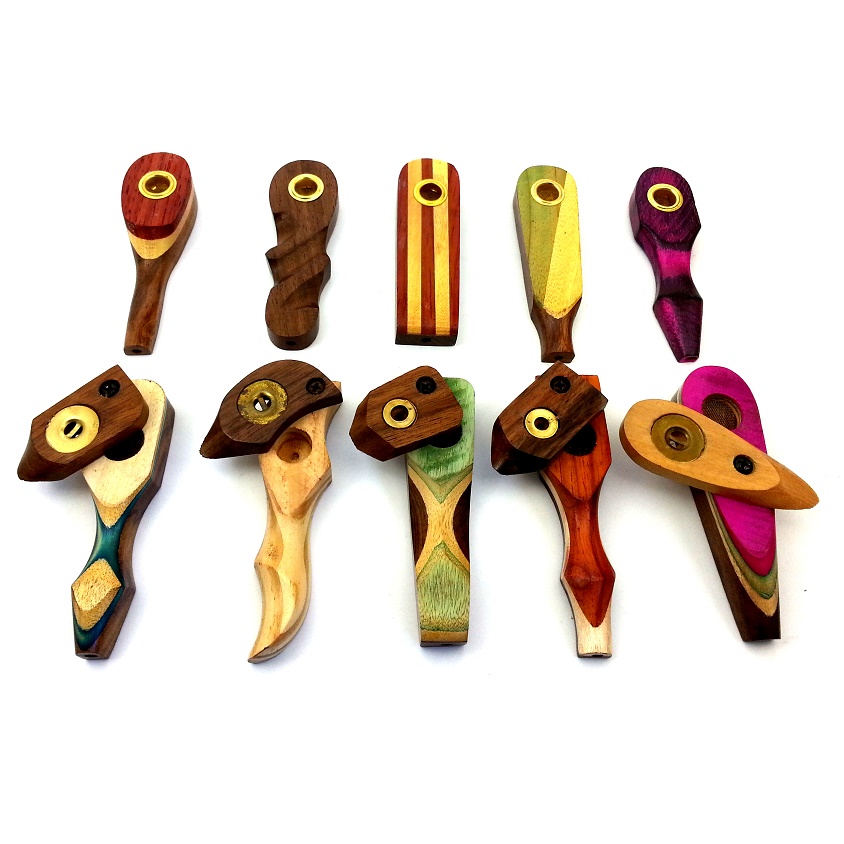 Colored Multi Shaped Wooden Pipe