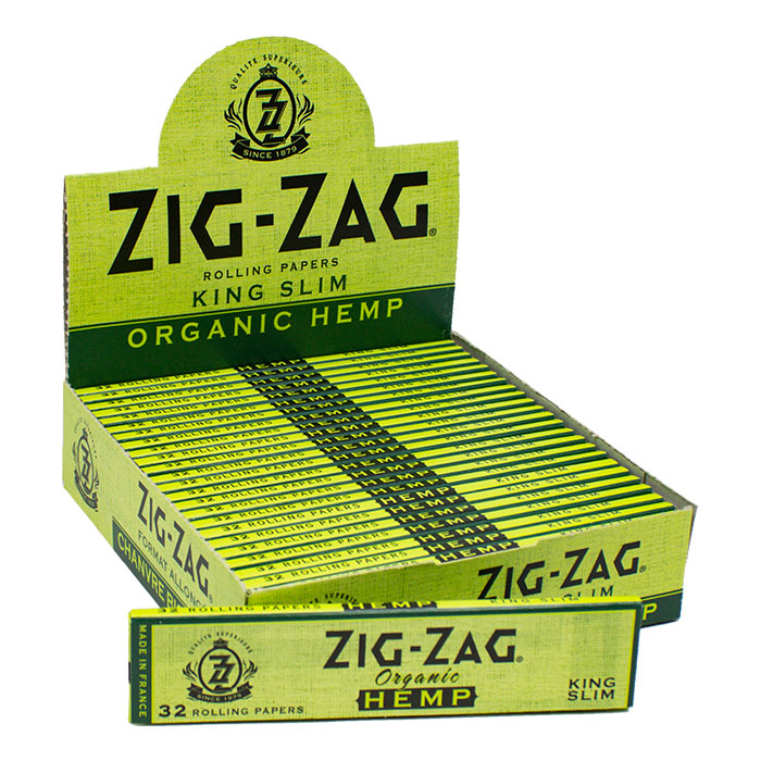Zig Zag King Slim Organic Hemp Rolling Paper Ct 25