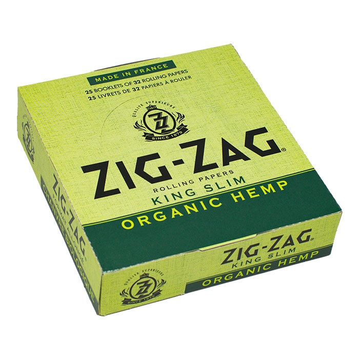 Zig Zag King Slim Organic Hemp Rolling Paper Ct 25