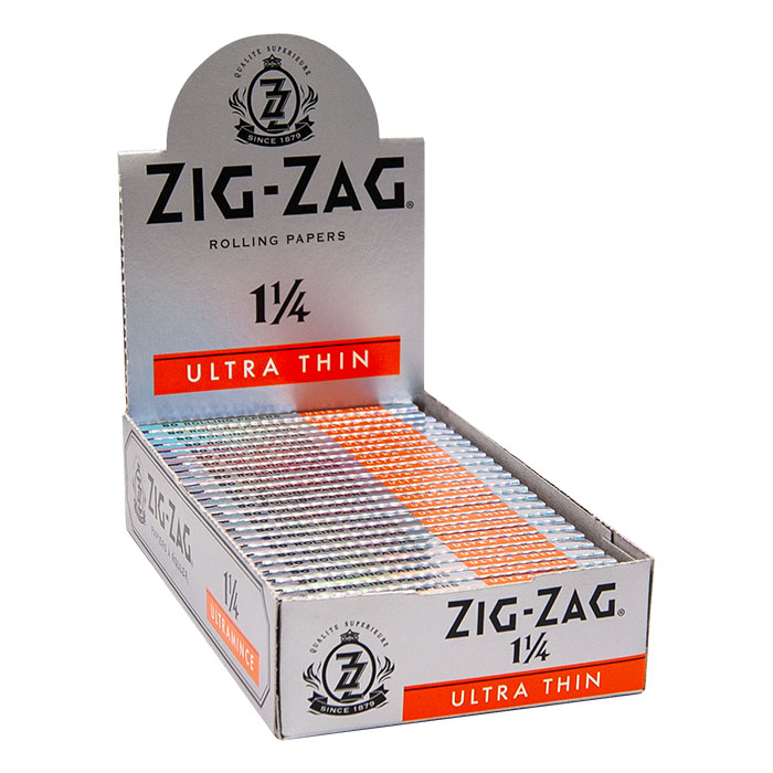 Zig Zag Silver Ultra Thin 1.25 Rolling Papers Ct 25