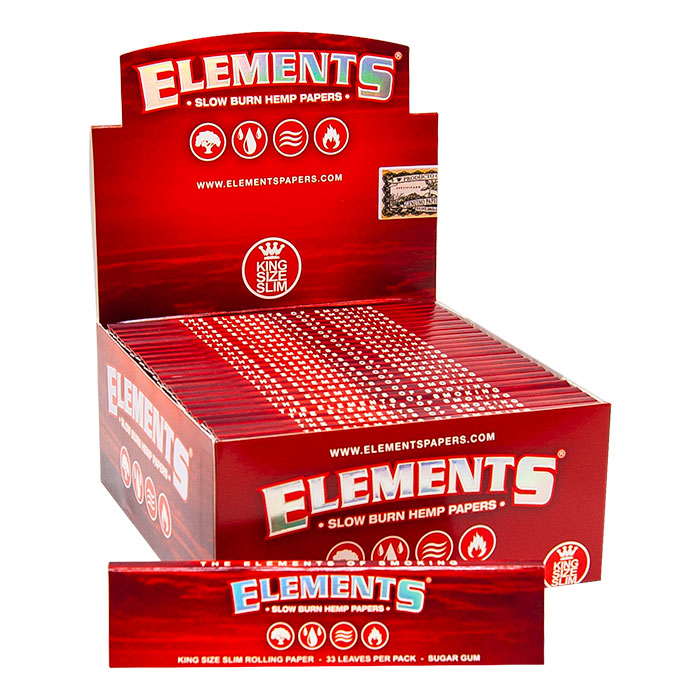 Elements Red Slow Burning Hemp Papers King Size