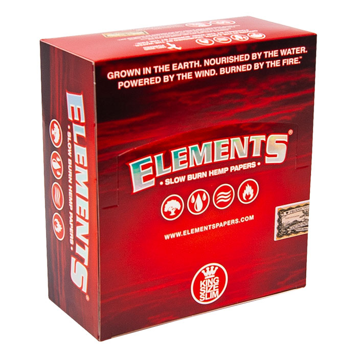 Elements Red Slow Burning Hemp Papers King Size