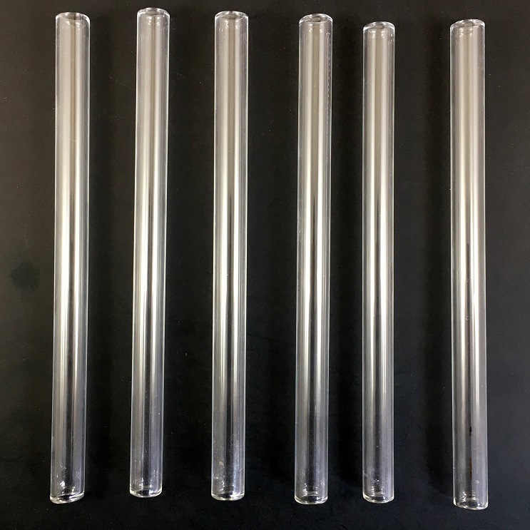 Clear Glass Straight Pipe 6 Inches