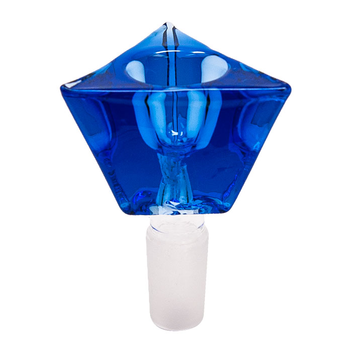 Tri-Angled Blue Glass Bowl 14mm