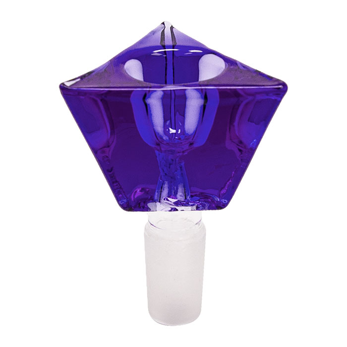 Tri-Angled Purple Glass Bowl 14mm
