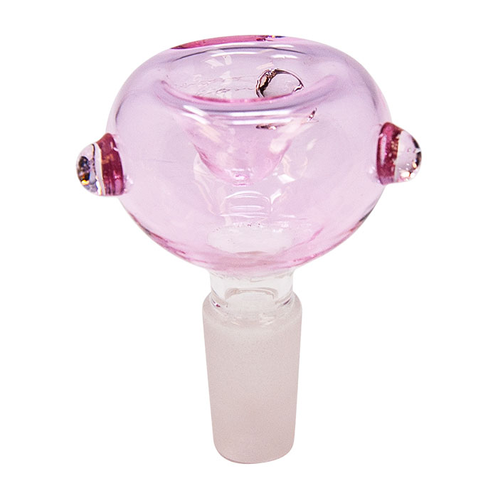 Round Pink Glass Bowl 14mm