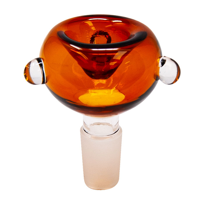 Round Amber Glass Bowl 14mm