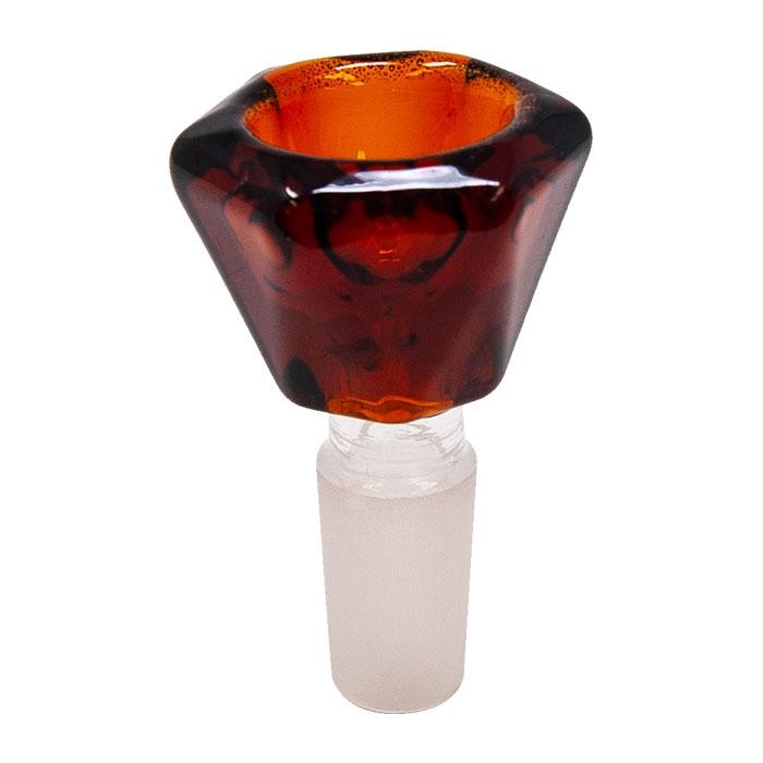 Hexagon Amber Glass Bowl 14mm