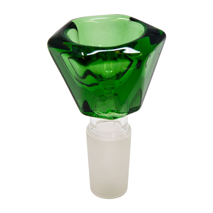 Hexagon Green Glass Bowl 14mm