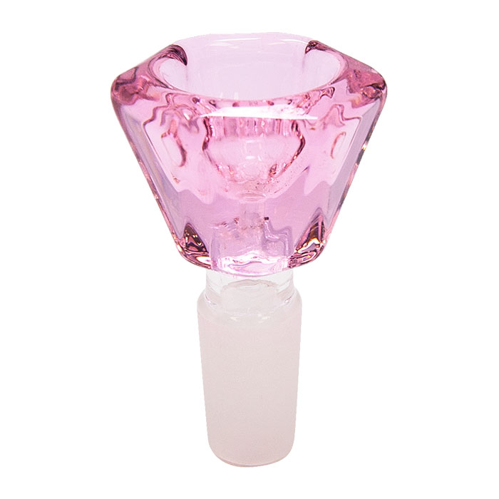 Hexagon Pink Glass Bowl 14mm