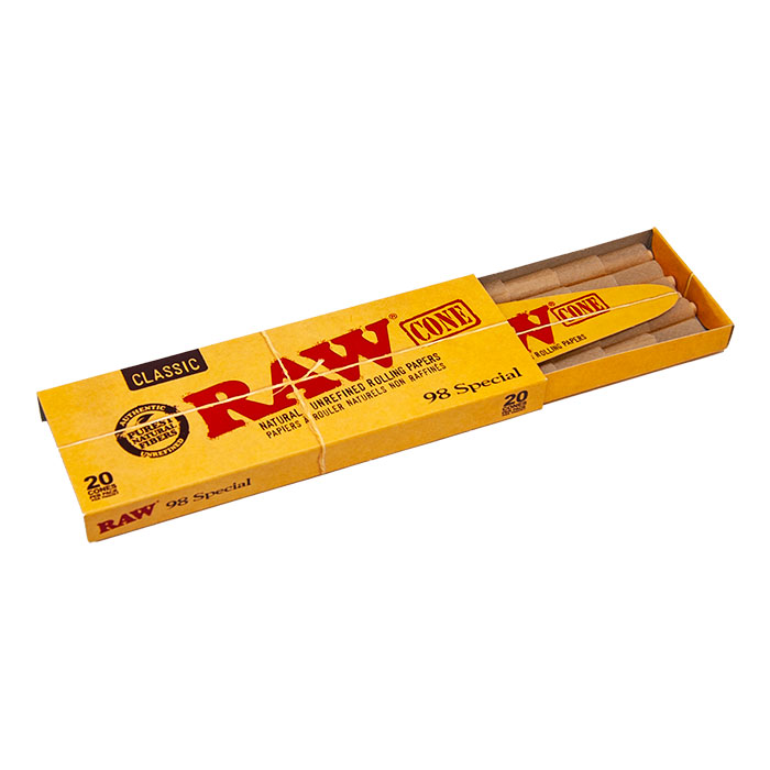 Raw Classic Pre-rolled Cones 98 Special Display of 12