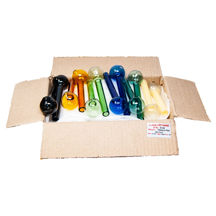 Colored Oil Glass Pipe 4.5 Inches