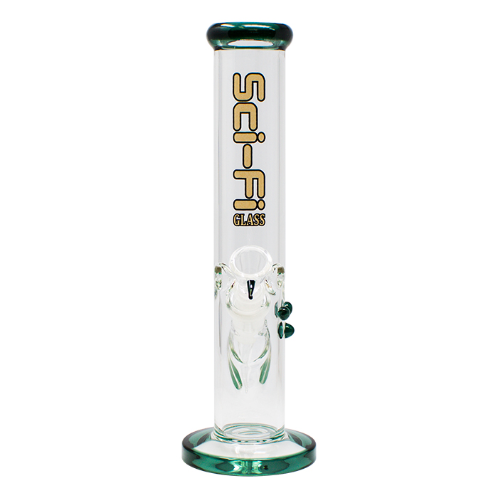 Teal Green Sci Fi Glass Bong 12 Inches