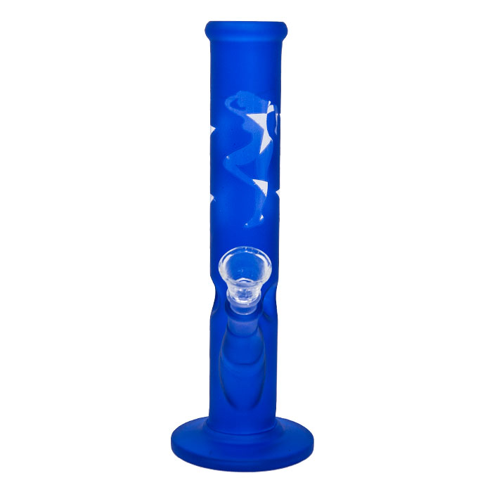 Blue Stripper Design Glass bong 10 Inches