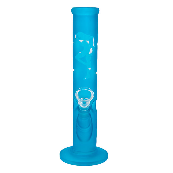Sky Blue Stripper Glass Bong 10 Inches