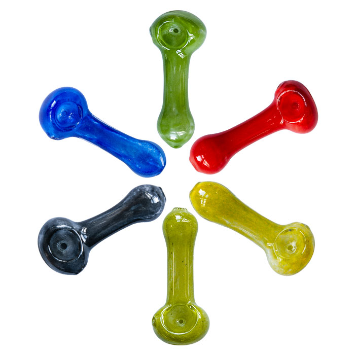Assorted Frit Design Colored Glass Pipe