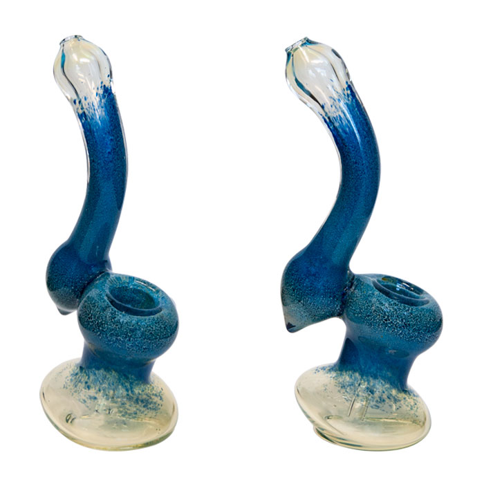 Dicro Work Twin Color Glass Bubbler 7 Inches