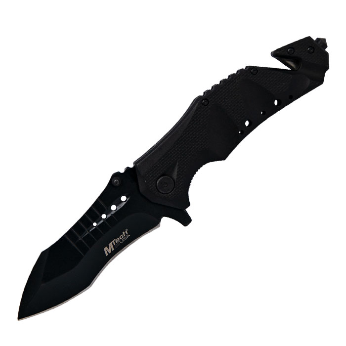 Black Mtech Stainless Steel Ballistics Pocket knife