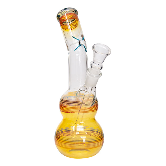 Stripe Design Color Changing Glass Bong 10 Inches