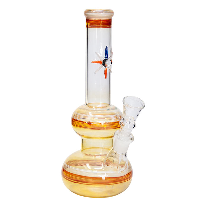 Stripe Design Color Changing Glass Bong 10 Inches