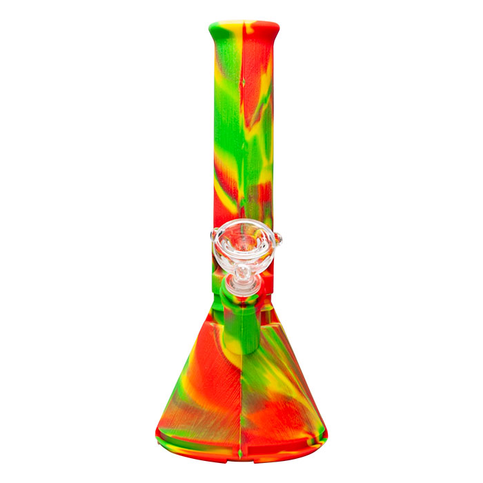 Cannatonik Silicone Red Bong And Dab Rig 12 Inches