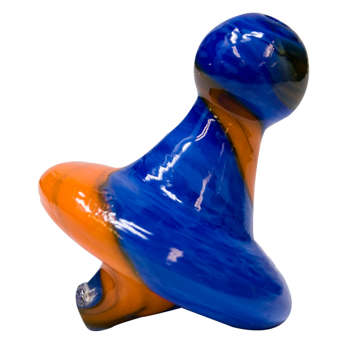 Blue and Orange Glass Carb Cap