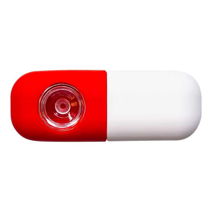 Cannatonik Capsule Shape Red Silicone Hand Pipe