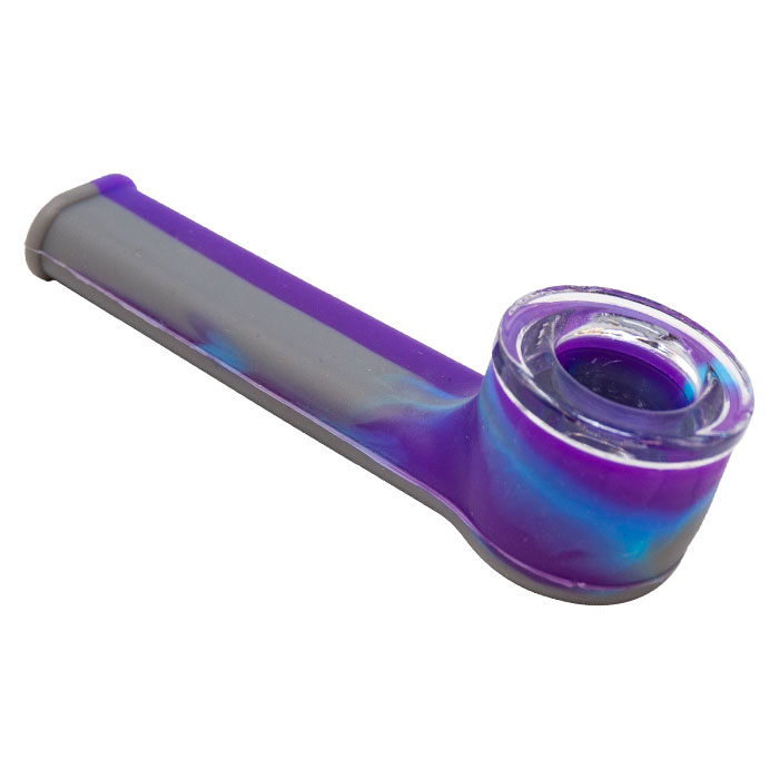 Cannatonik Silicone Pipe With Glass Bowl Purple