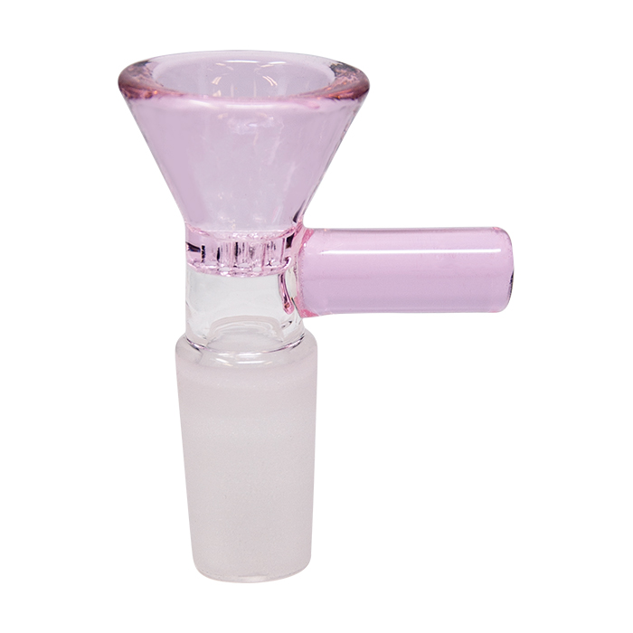 Pink Glass Honey Comb Bowl With Straight Handle 14MM