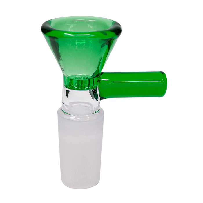 Green Glass Honey Comb Bowl With Straight Handle 14MM