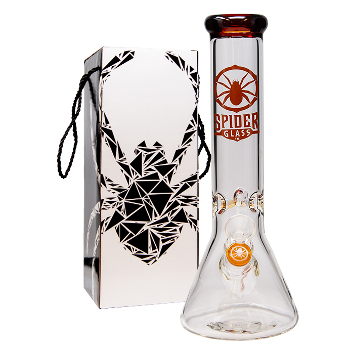 Amber Spider Glass Bong 12 Inches
