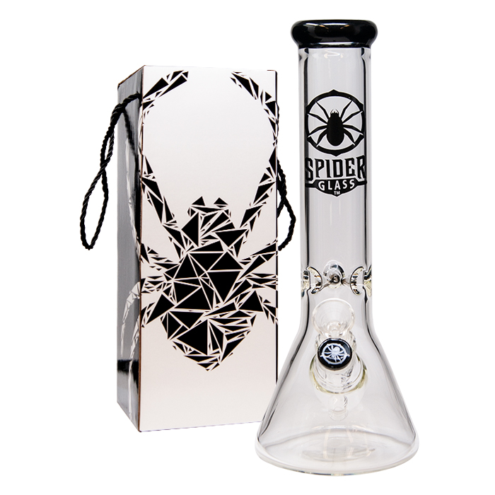 Black Spider Glass Bong 12 Inches