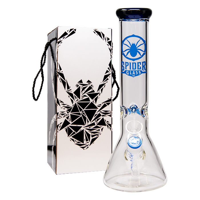 Blue Spider Glass Bong 12 Inches