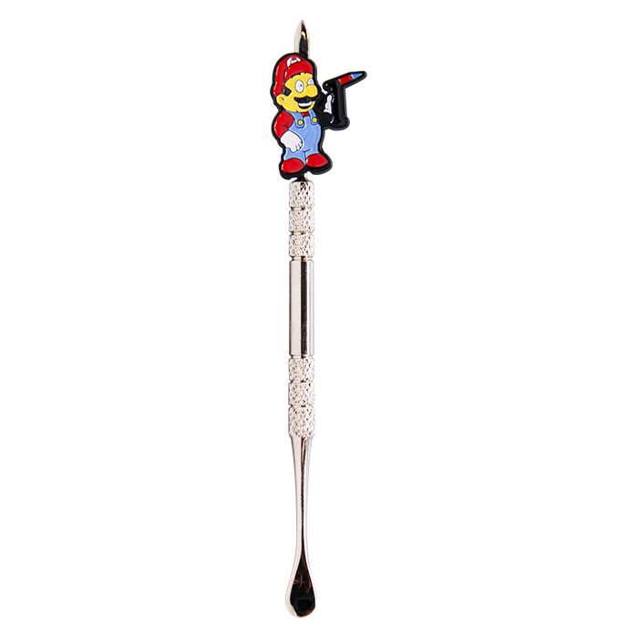 Mario Stainless Steel Dabber Stick With Sharp Point And Scooper