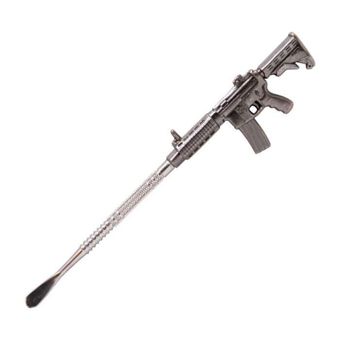 Machinegun Stainless Steel Dabber Stick with Scooper
