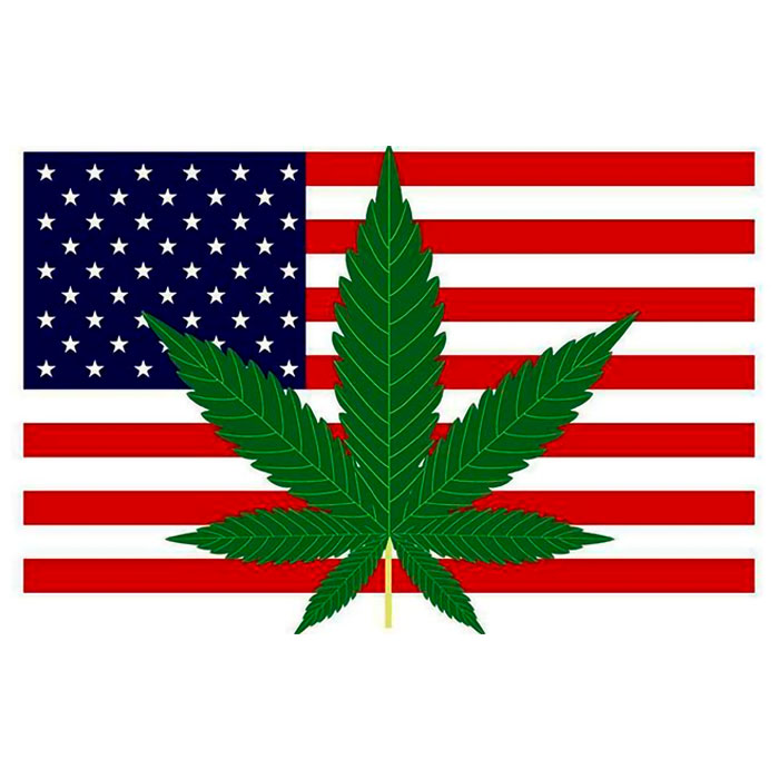 The USA Marijuana Flag