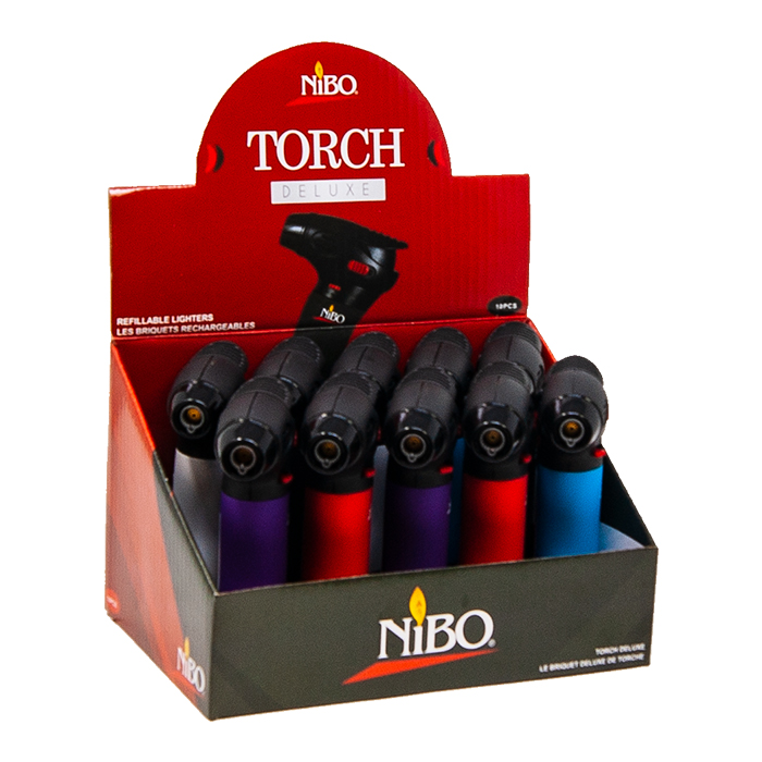 NiBO Torch Deluxe Lighters - 10 Piece Display