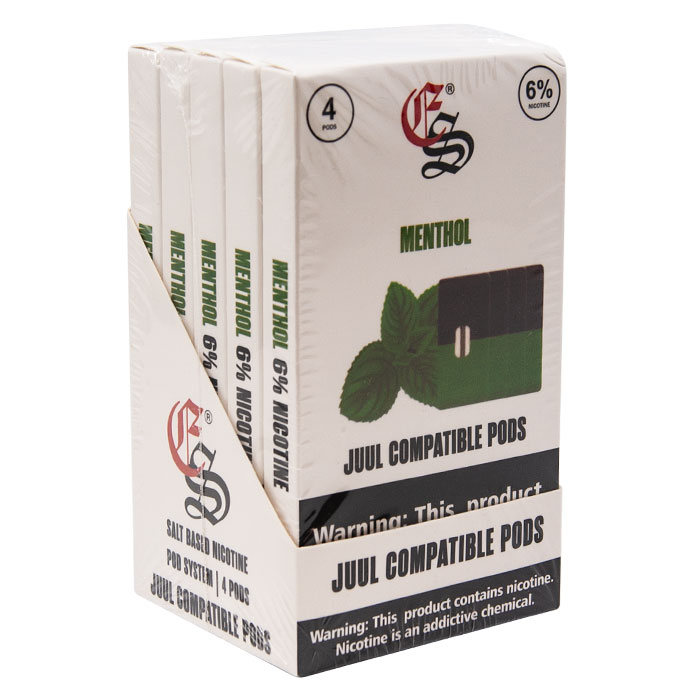 Juul Compatible Menthol Pods Display of 5