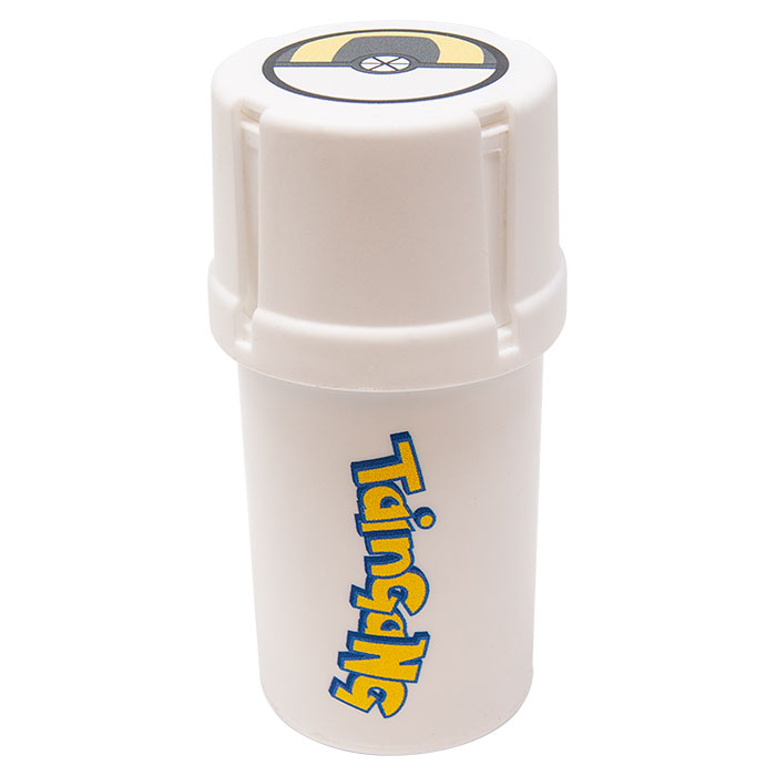 White & Yellow Medtainer Smokeymon Smell Proof Storage And Grinder