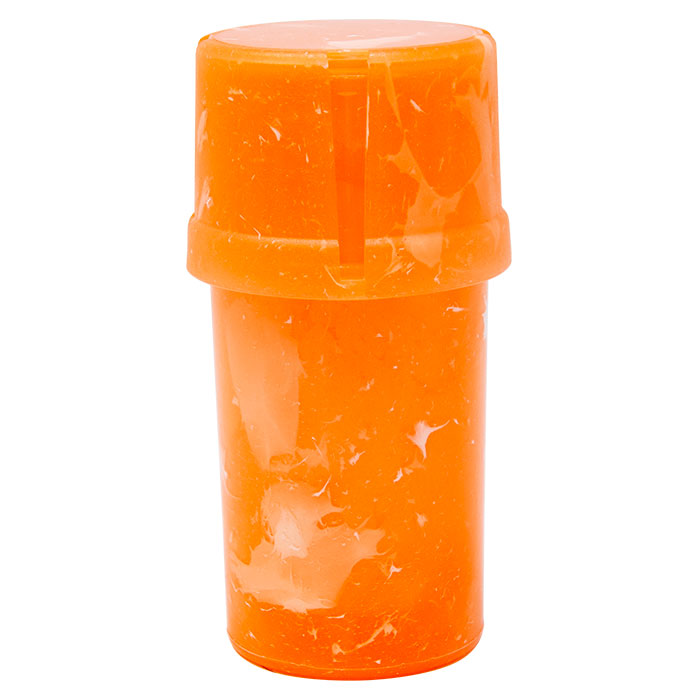 Orange Marble Medtainer Smell Proof Storage And Grinder