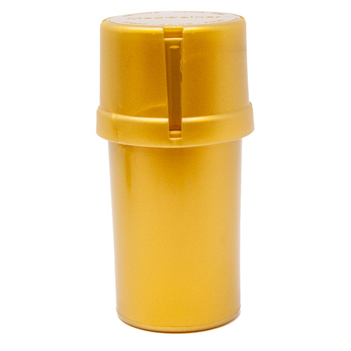 Golden Solid Medtainer Smell Proof Storage And Grinder