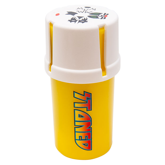 White Yellow Legend Medtainer Smell Proof Storage And Grinder