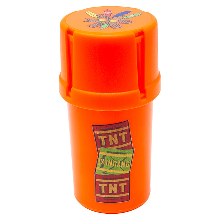 Orange Medtainer Smell Proof Storage And Grinder