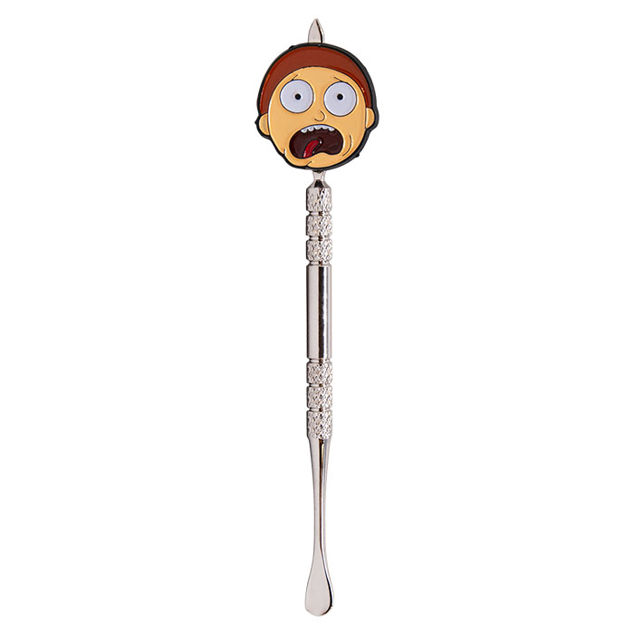 Morty Head Stainless Steel Dabber Stick With Sharp Point And Scooper