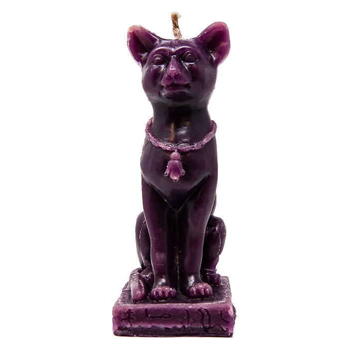 Canadian Hand Made Purple Cat Candle