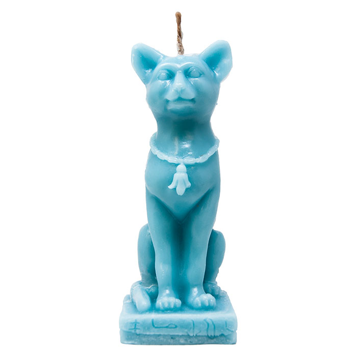 Canadian Hand Made Turquoise Cat Candle